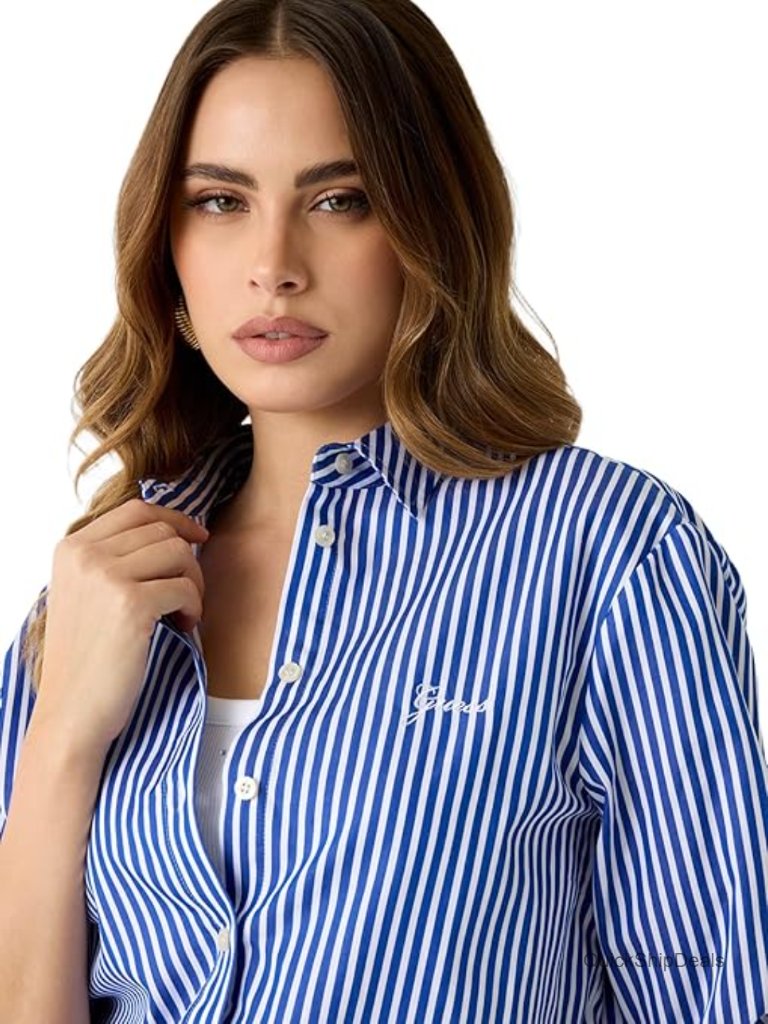 Oversized Button Down Shirt, Organic Cotton Poplin, Long Sleeve